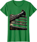 Women's I Bring My Own Keys Distressed Clarinet Musician Humor Band T-Shirt - Kelly Green
