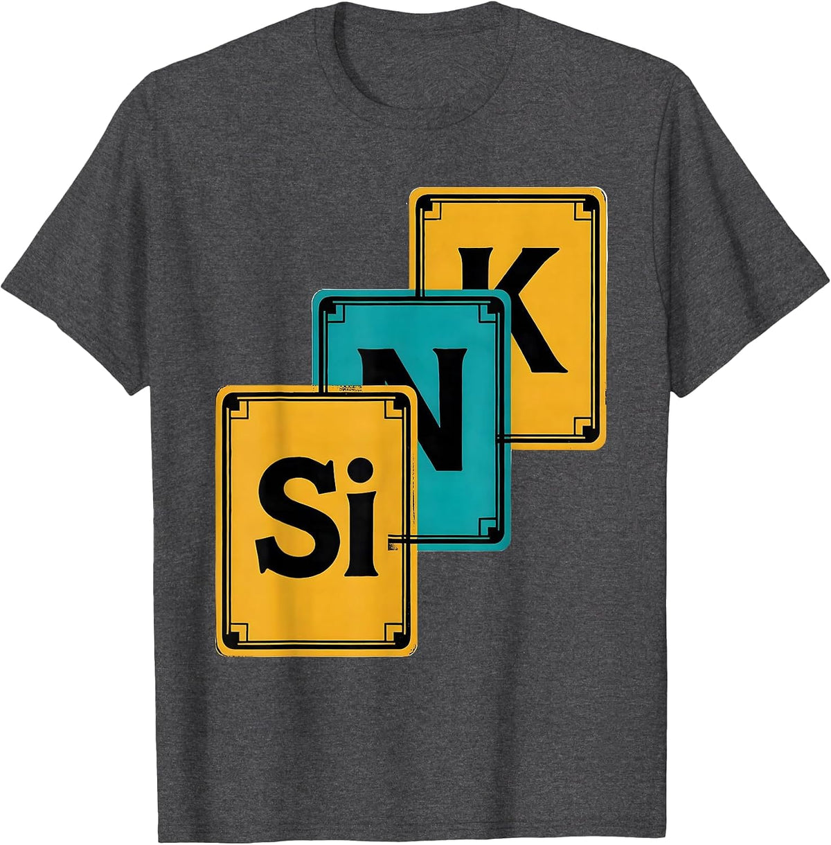 Men's SiNK Funny Chemistry Pun Science Lover Gift T-Shirt - Dark Heather Grey