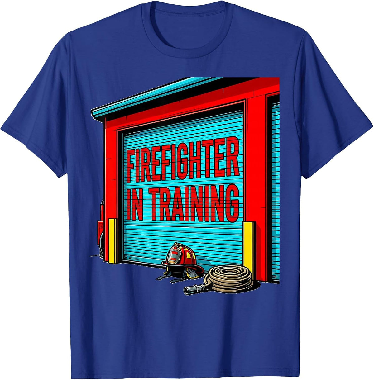 Firefighter In Training Pop Art Toddler Boy Birthday Gift T-Shirt - Royal Blue