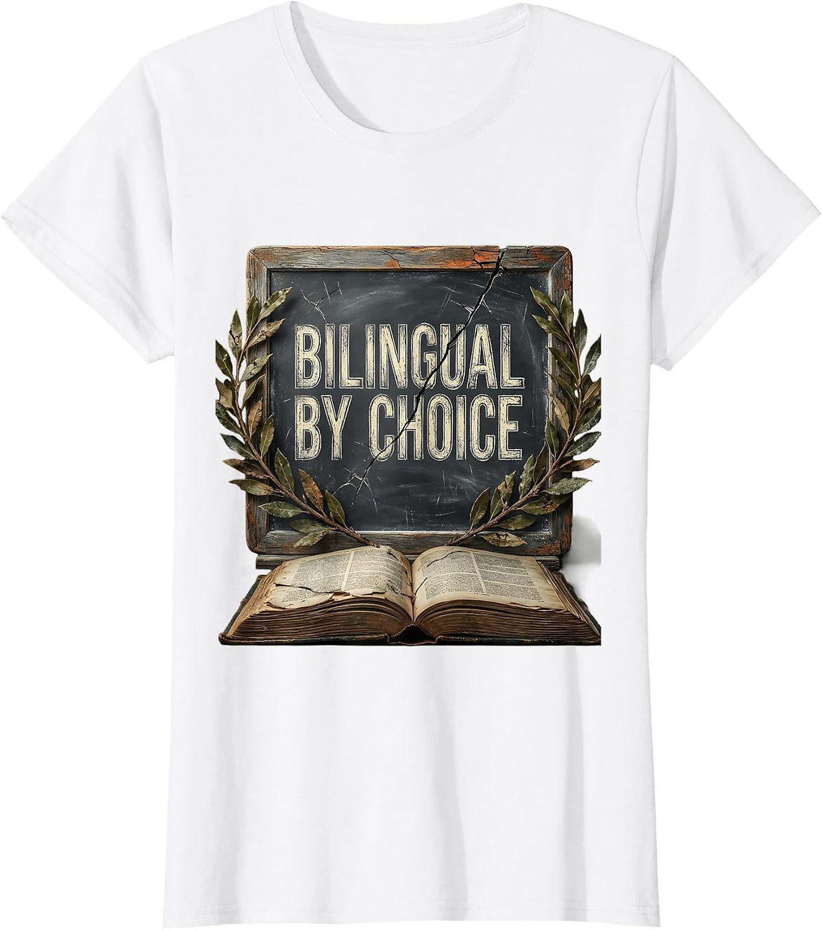 Bilingual By Choice Spanish Teacher Design T-Shirt - White