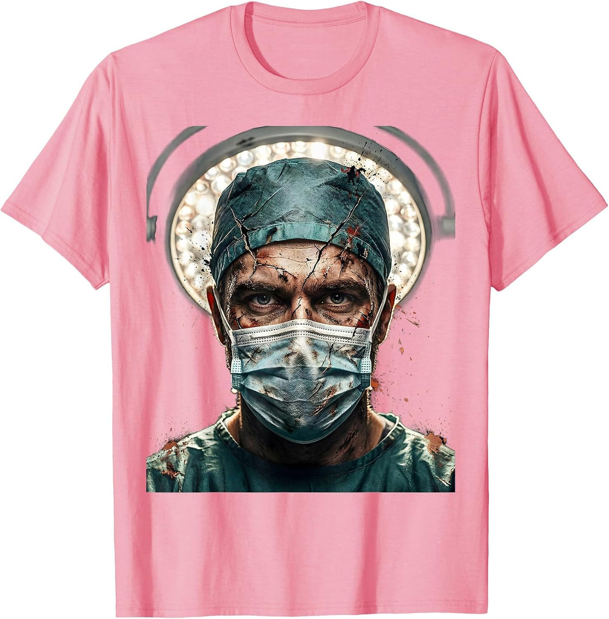 Men's Surgeon Under Operating Light Emergency Graphic T-Shirt - Pink