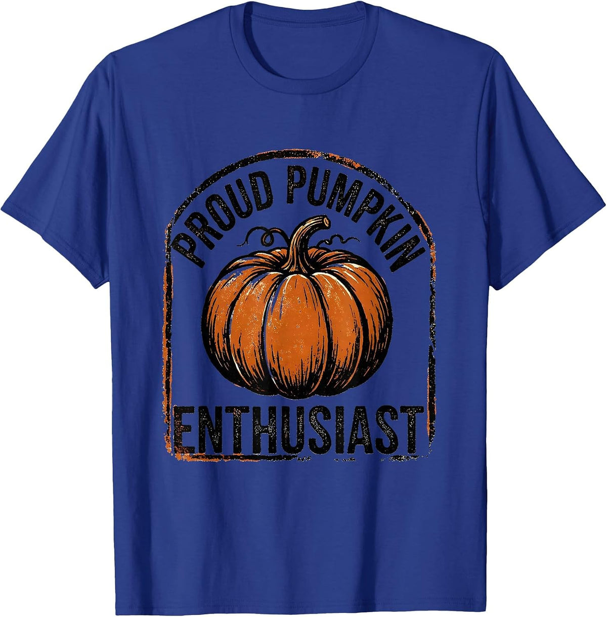 Proud Pumpkin Enthusiast Fall Graphic Design T-Shirt - Royal Blue
