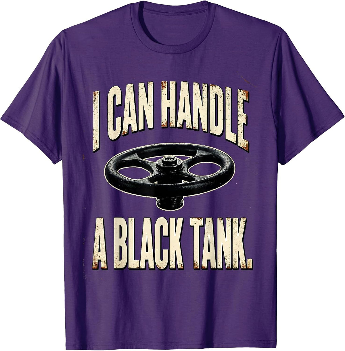 Men's I Can Handle A Black Tank Distressed Funny RV Owner Camping T-Shirt - Purple