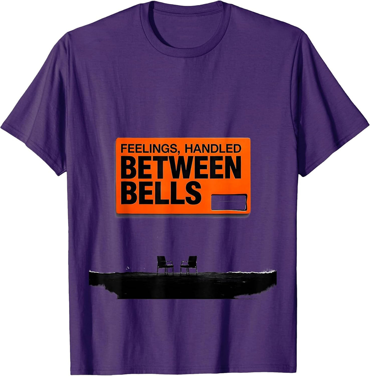 Feelings Handled Between Bells Minimalist School Counselor T-Shirt - Purple