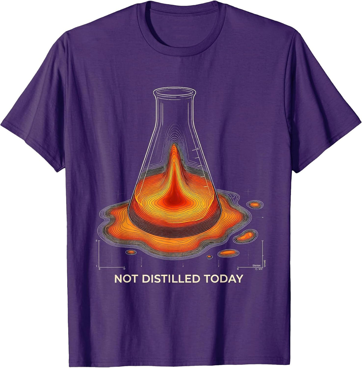 Men's Not Distilled Today Funny Chemistry Science Pun Gift for T-Shirt - Purple