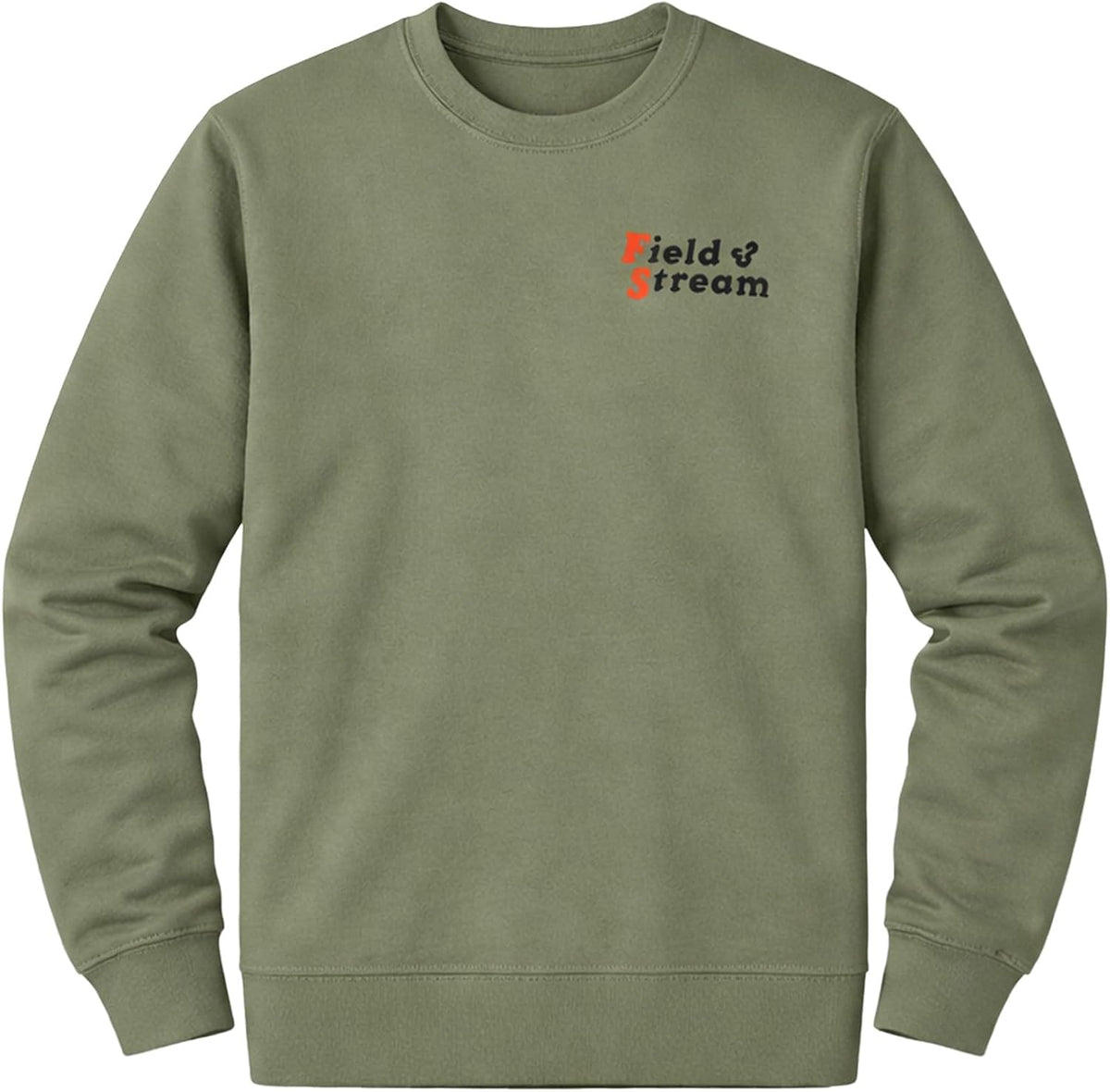 Field & Stream Men's Backstrap Crew Sweatshirt - Throwing the Hook\/Olive