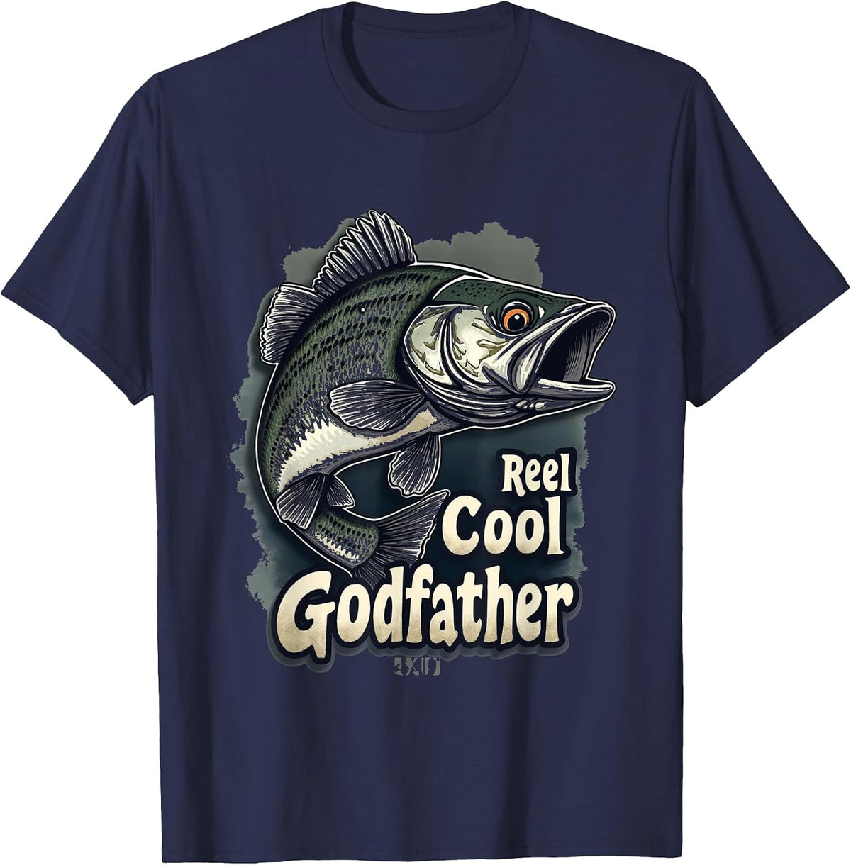 Reel Cool Godfather Fishing Godfather T-Shirt - Navy Blue