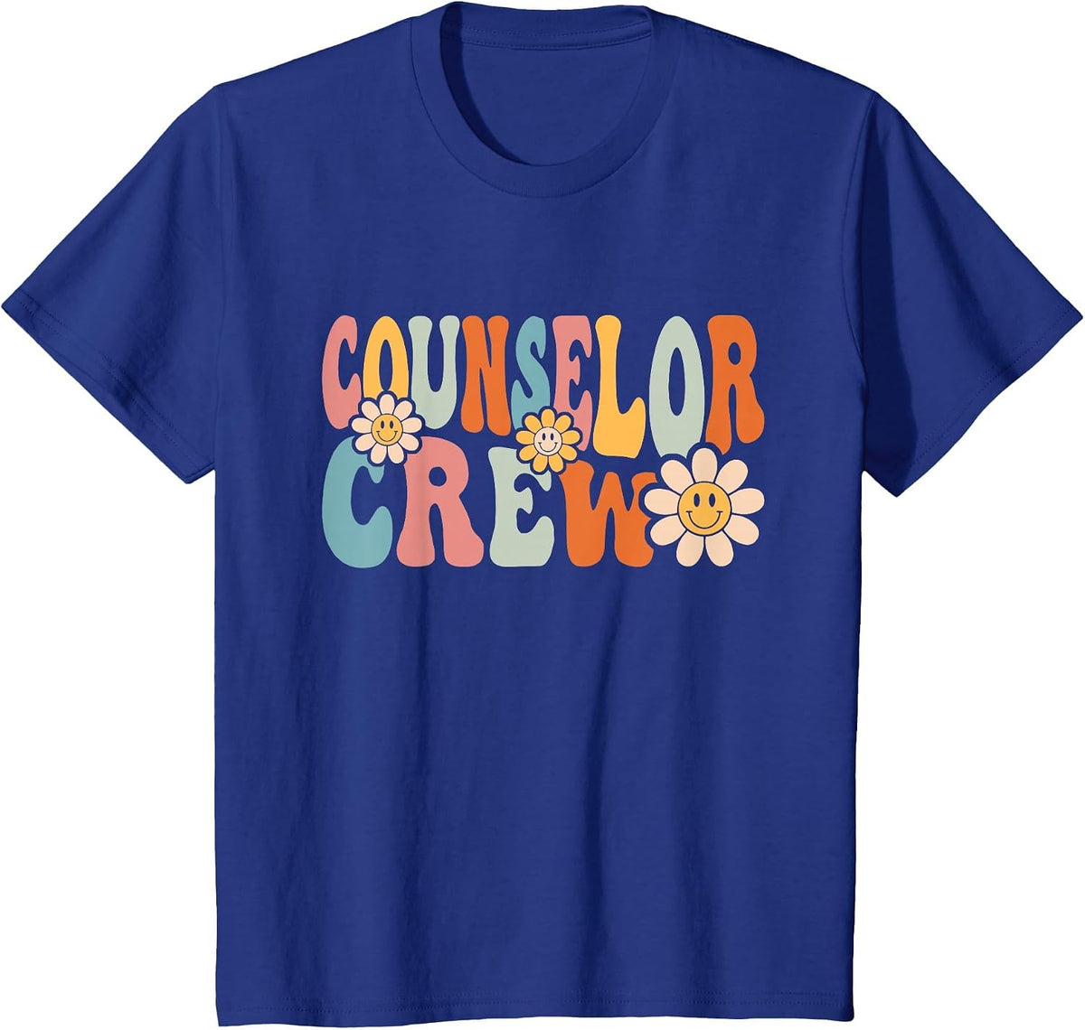 Counselor Crew Shirt Funny Back to School Teachers Students T-Shirt - Royal Blue