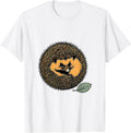 Men's Crescent Hedgehog Cute Animal Lover Humor T-Shirt - White