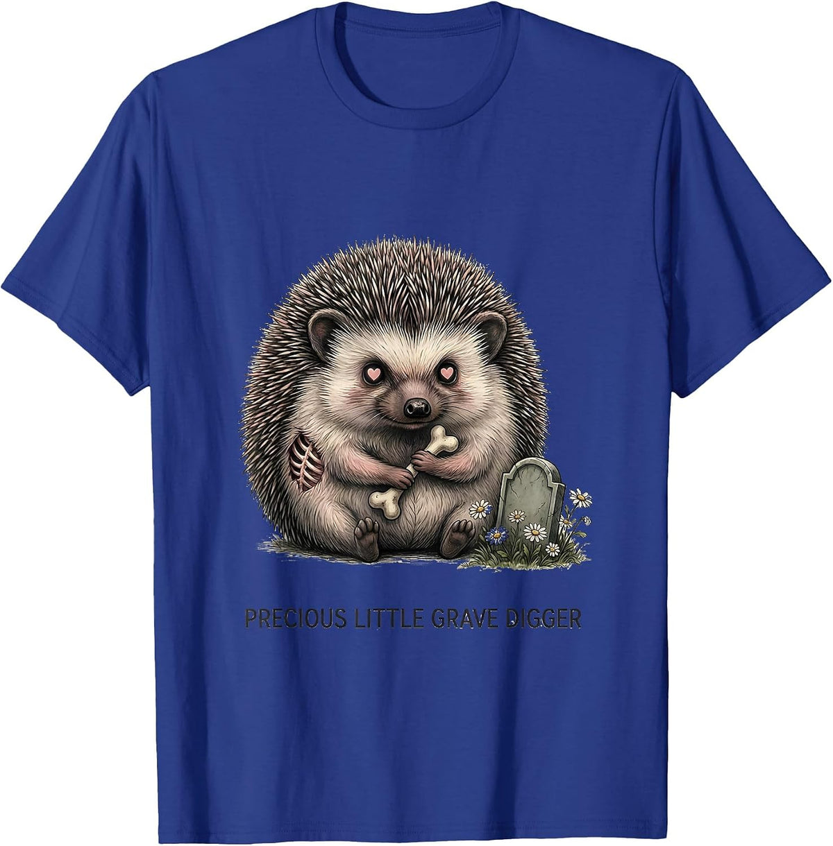 Precious Little Grave Digger Alt Goth Y2K Grunge T-Shirt - Royal Blue