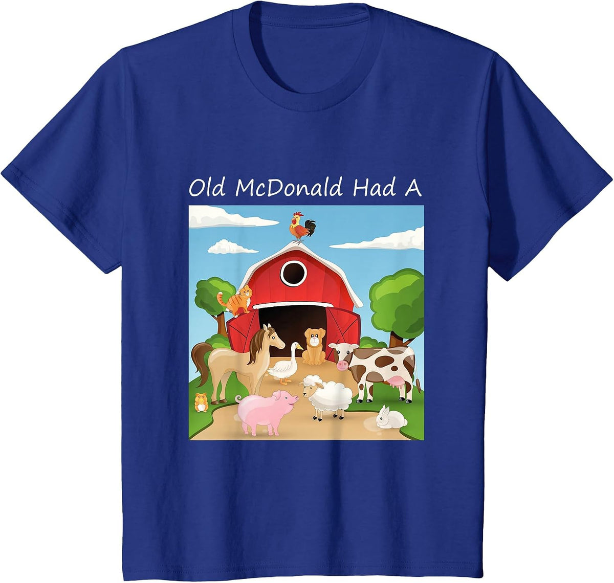 Old McDonald Had A Farm T-Shirt for Farmers Agriculture Tees Farming Shirts for Men Country T Shirts - Royal Blue