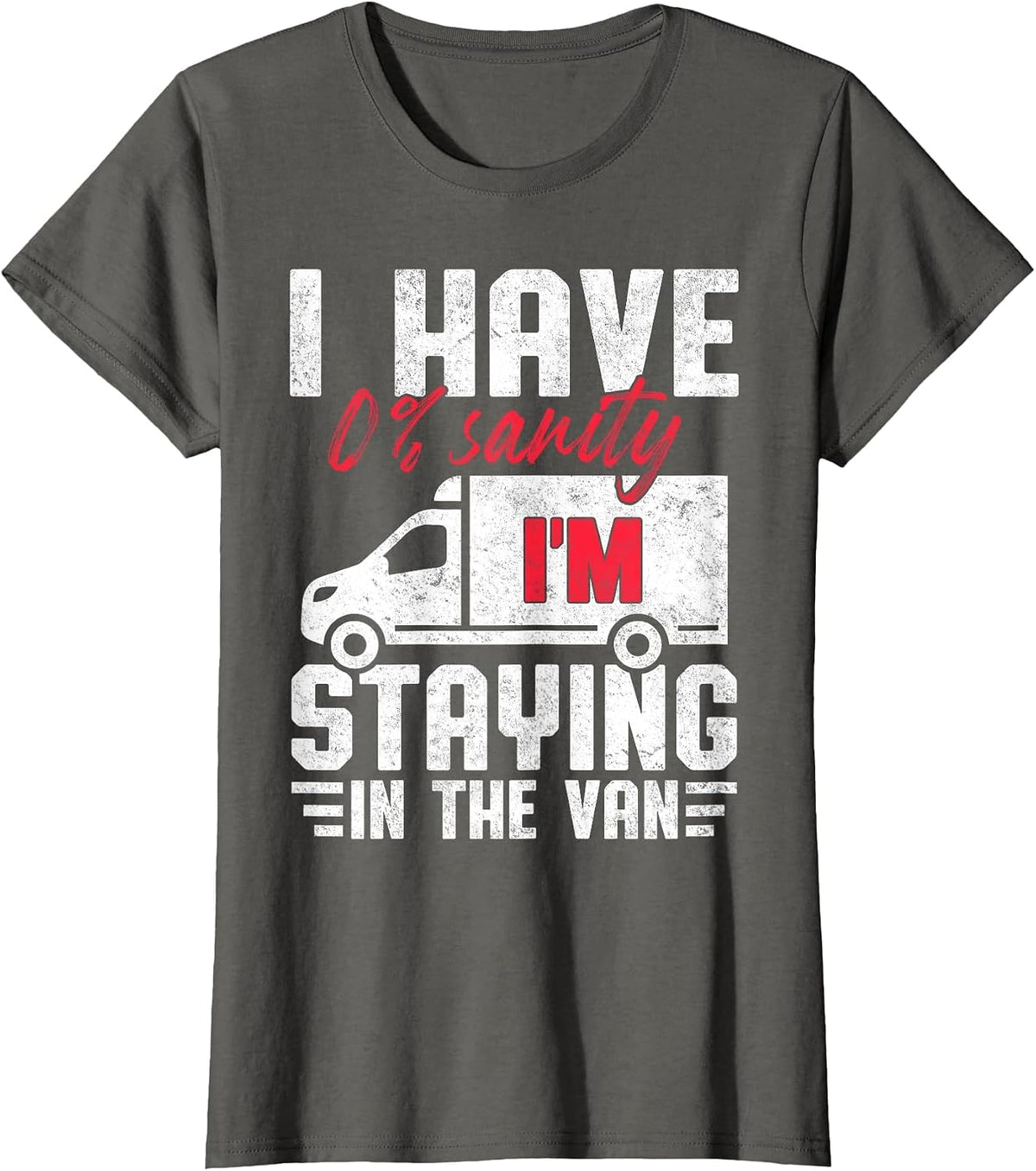 I'm Staying in Tha Van Phasmophobia Funny T-Shirt - Asphalt Grey
