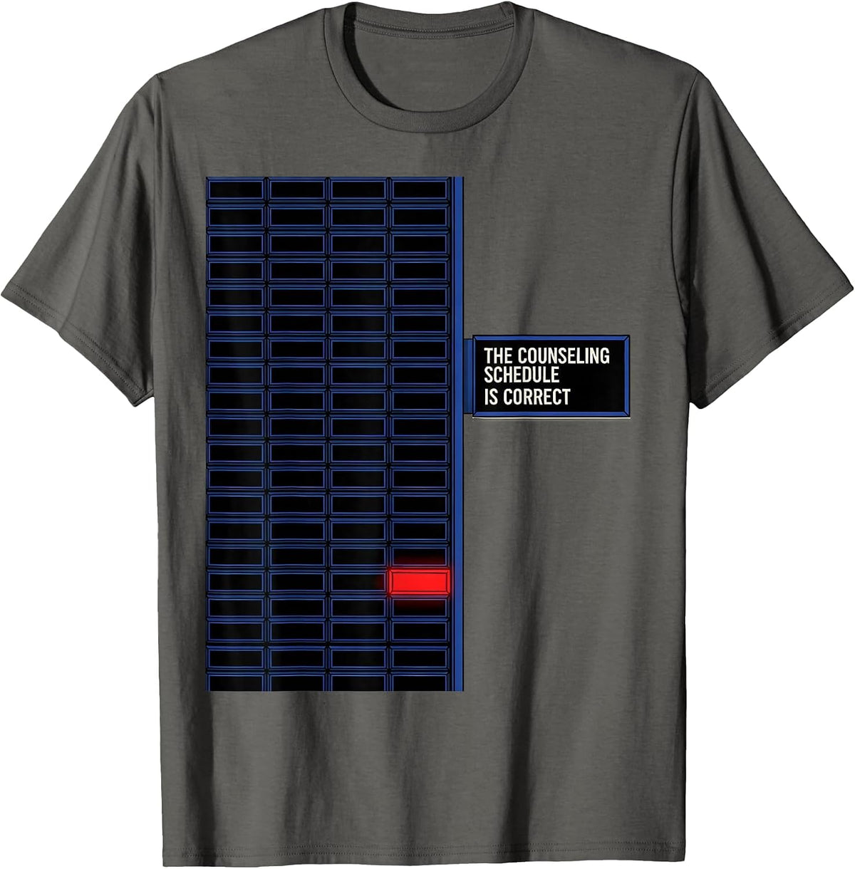 Men's The Counseling Schedule Is Correct Groovy School Counselor T-Shirt - Asphalt Grey