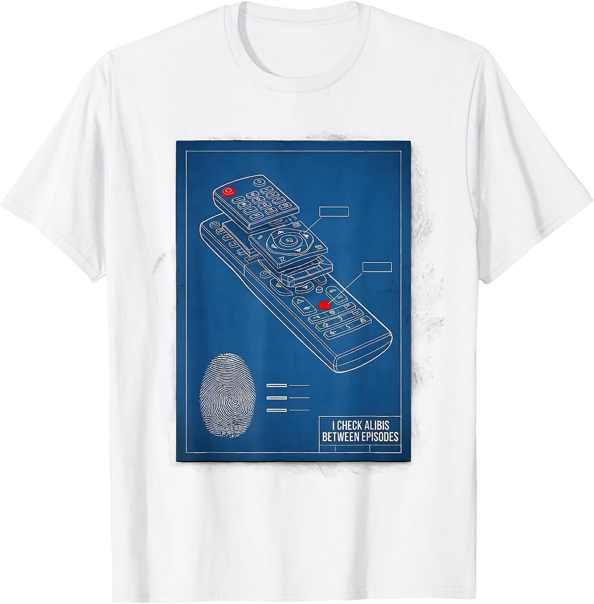 Men's I Check Alibis Between Episodes Funny True Crime Fan Podcast T-Shirt - White