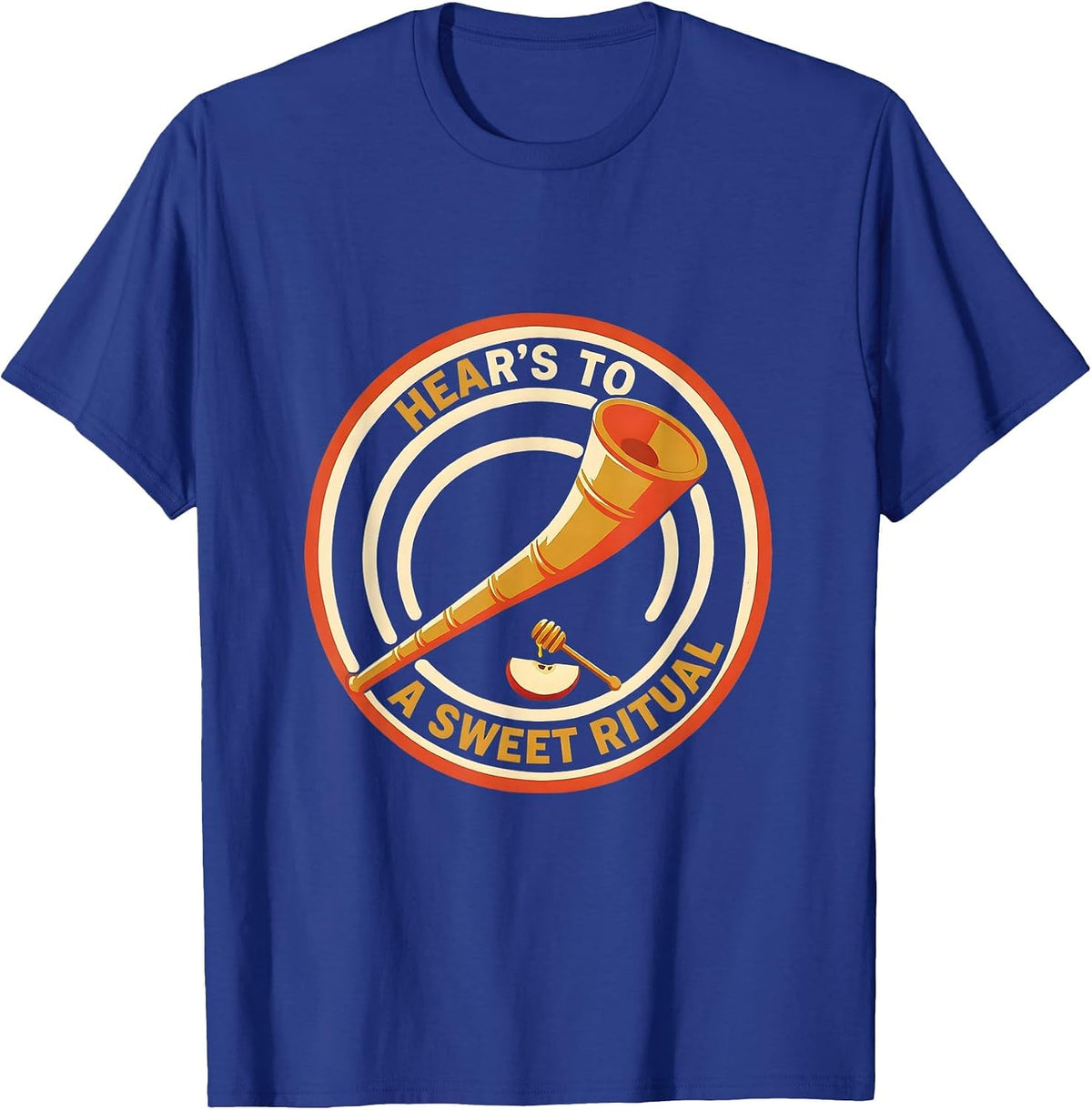 Hear's To A Sweet Ritual Funny Rosh Hashanah Jewish New Year T-Shirt - Royal Blue