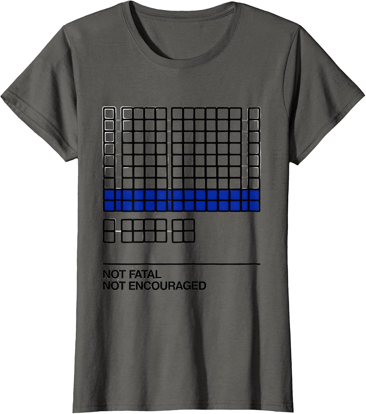Women's Not Fatal, Not Encouraged Funny Periodic Table Chemistry T-Shirt - Asphalt Grey