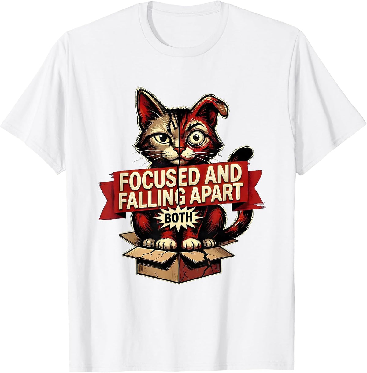 Men's Focused And Falling Apart Both Quantum Physics Teacher T-Shirt - White