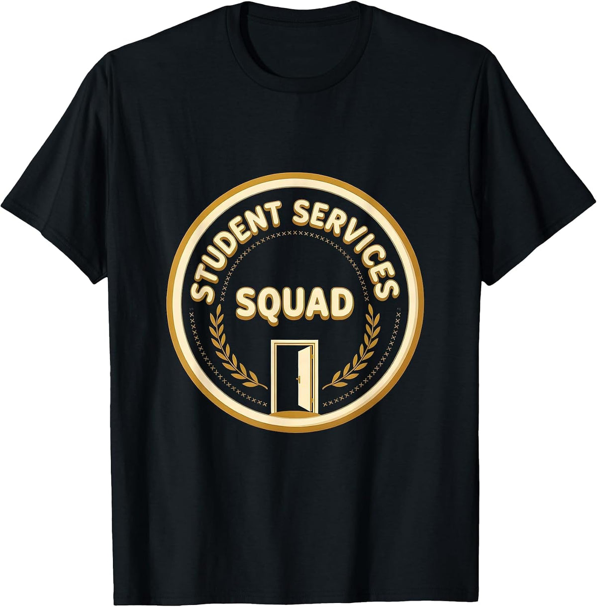 Men's Student Services Squad Groovy Retro School Counselor T-Shirt - Black