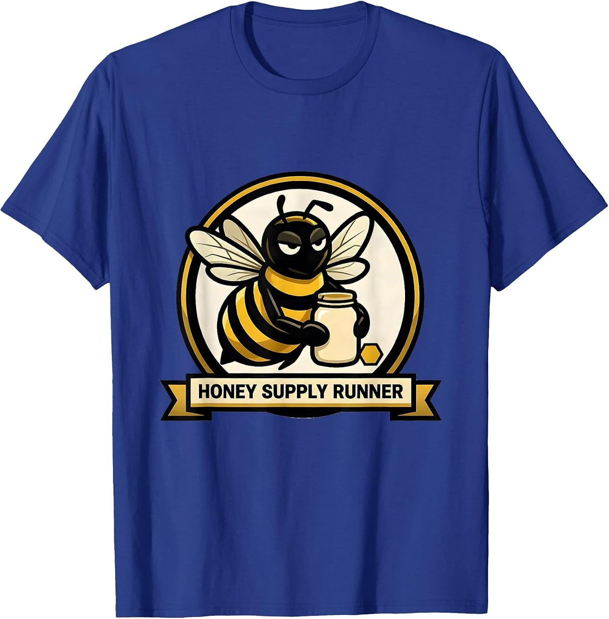 Honey Supply Runner Beekeeper Bee Mascot Costume Halloween T-Shirt - Royal Blue