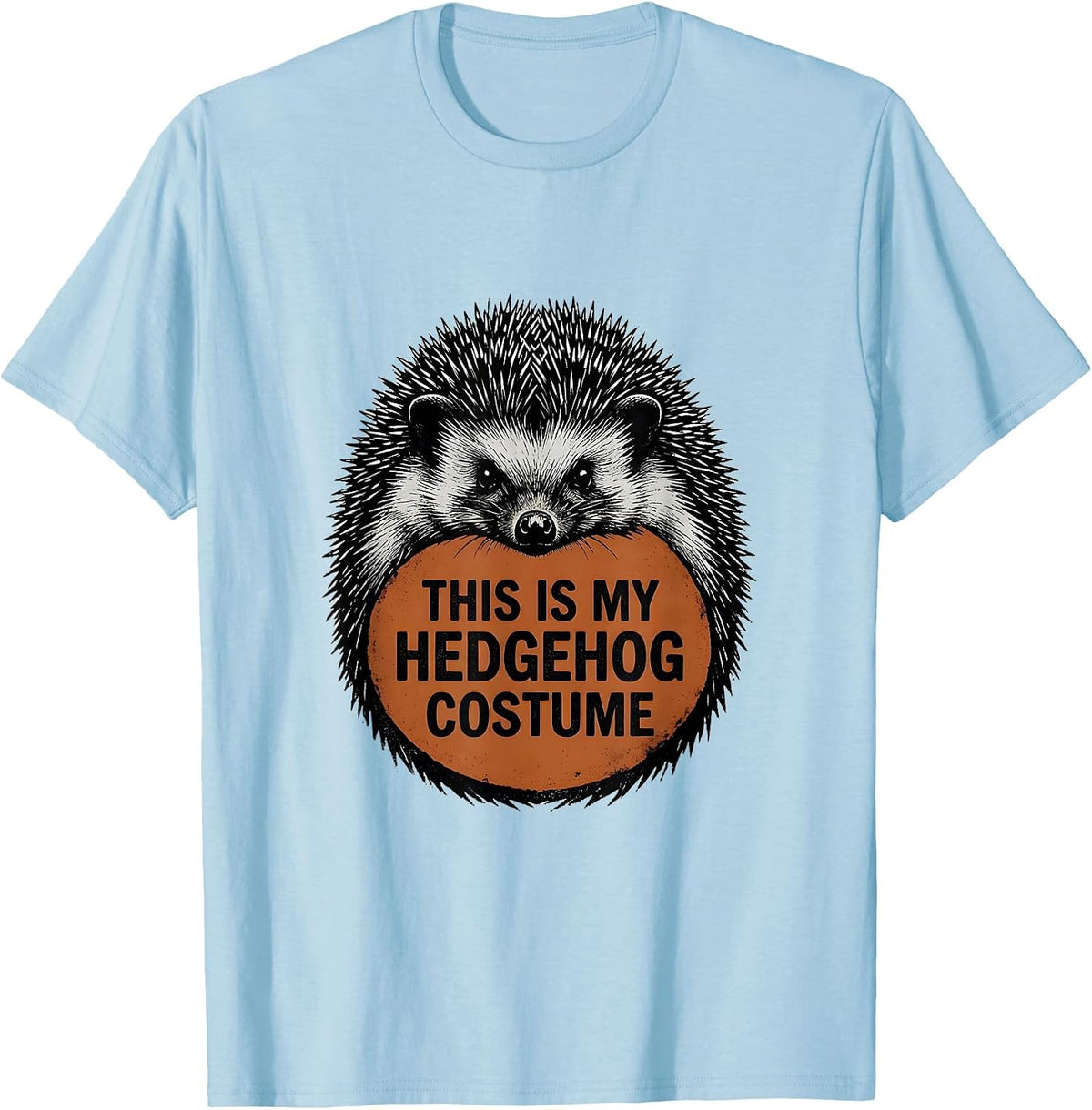 Men's This Is My Hedgehog Costume Funny Rubber Stamp DIY Halloween T-Shirt - Baby Blue