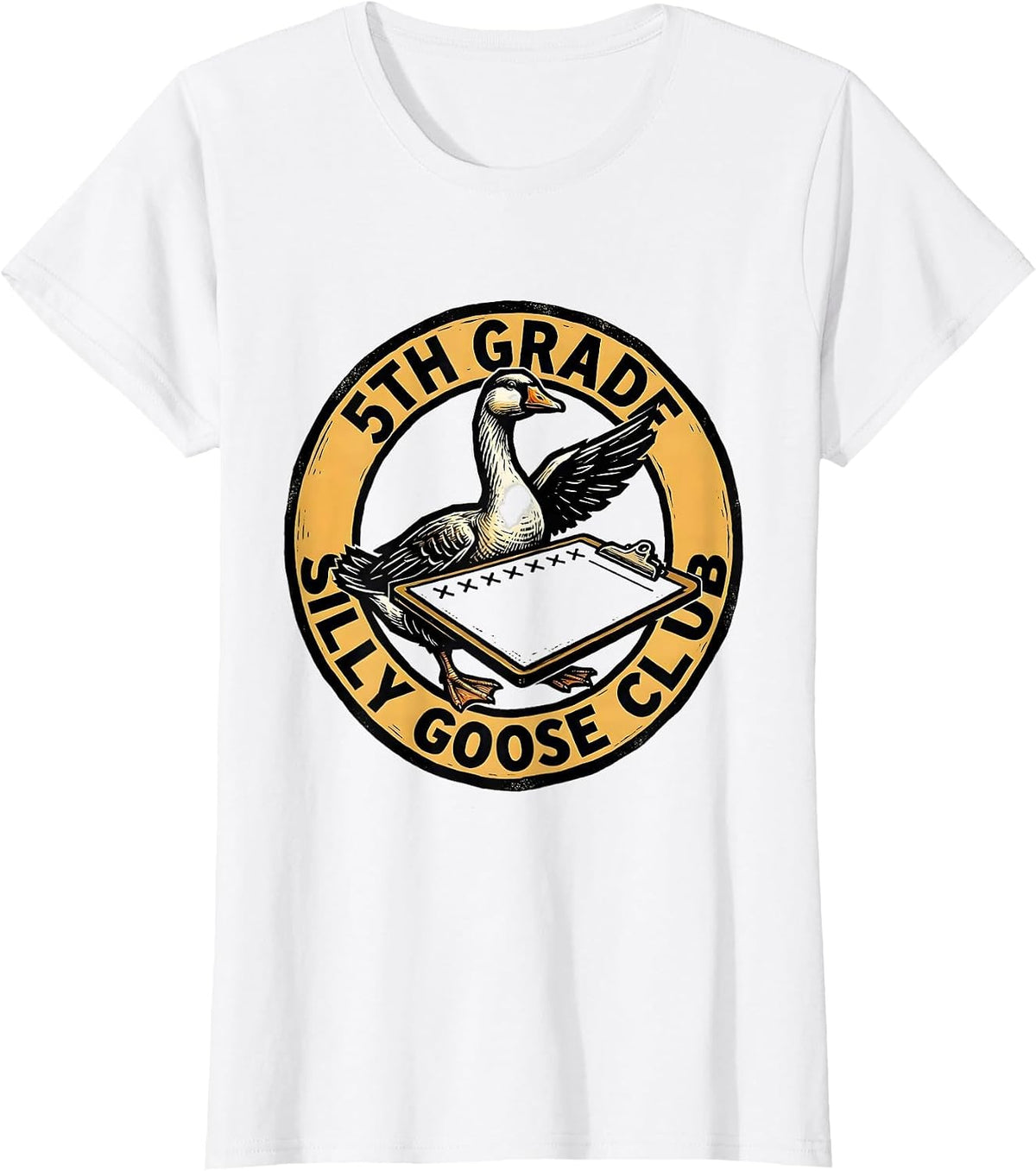5th Grade Silly Goose Club Funny Teacher Back To School T-Shirt - White