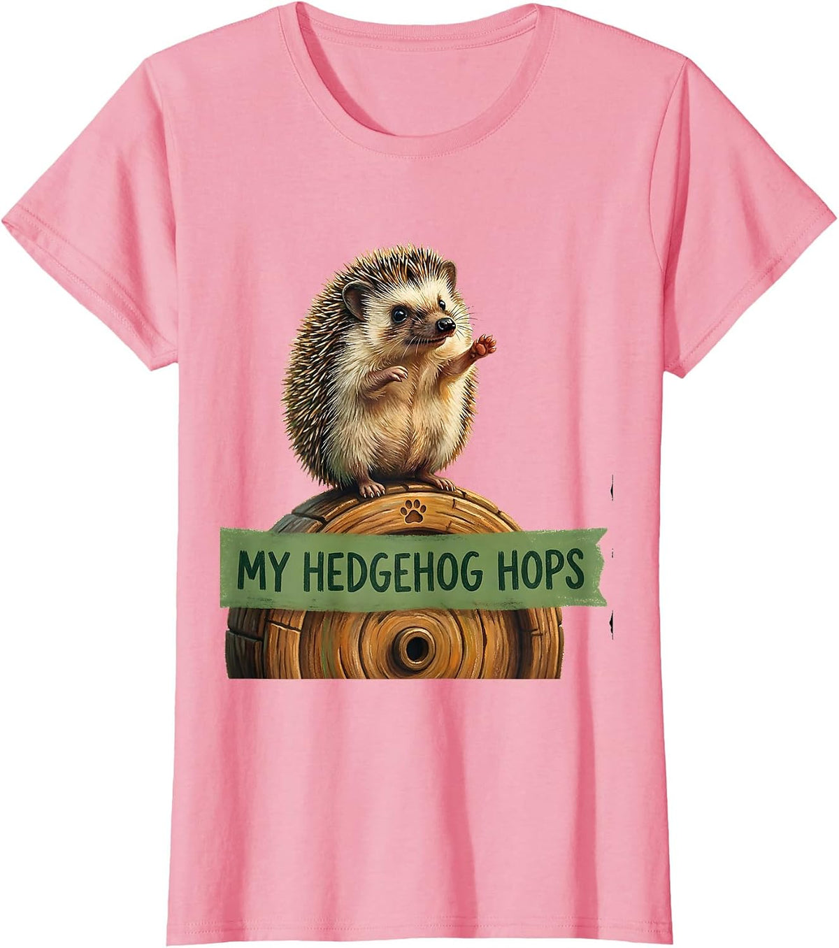 Women's My Hedgehog Hops Storybook Cute Hedgehog Lover Gift T-Shirt - Pink