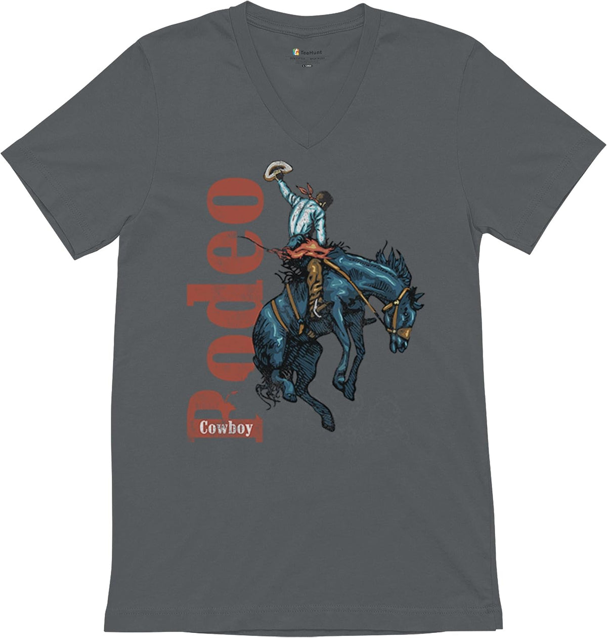 Cowboy Rodeo Men's Graphic T-Shirts and Tank Tops - 5 Men's V-Neck Charcoal