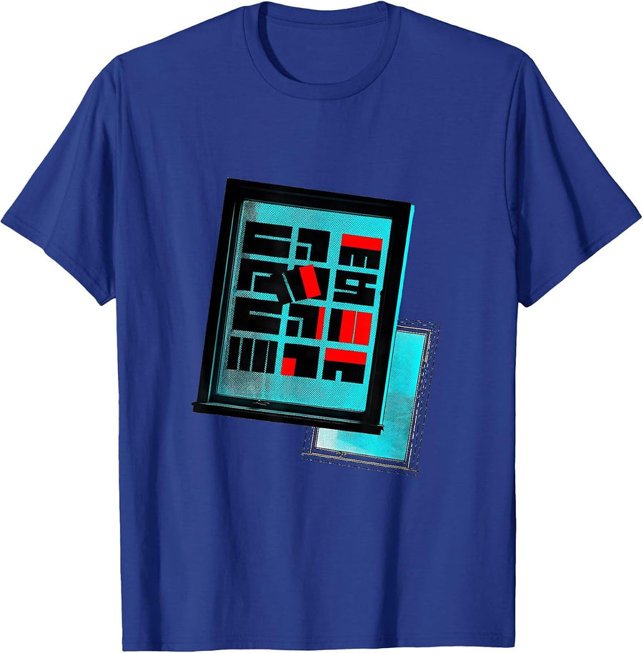 Reading Window Dyslexia Awareness Humor Advocate T-Shirt - Royal Blue