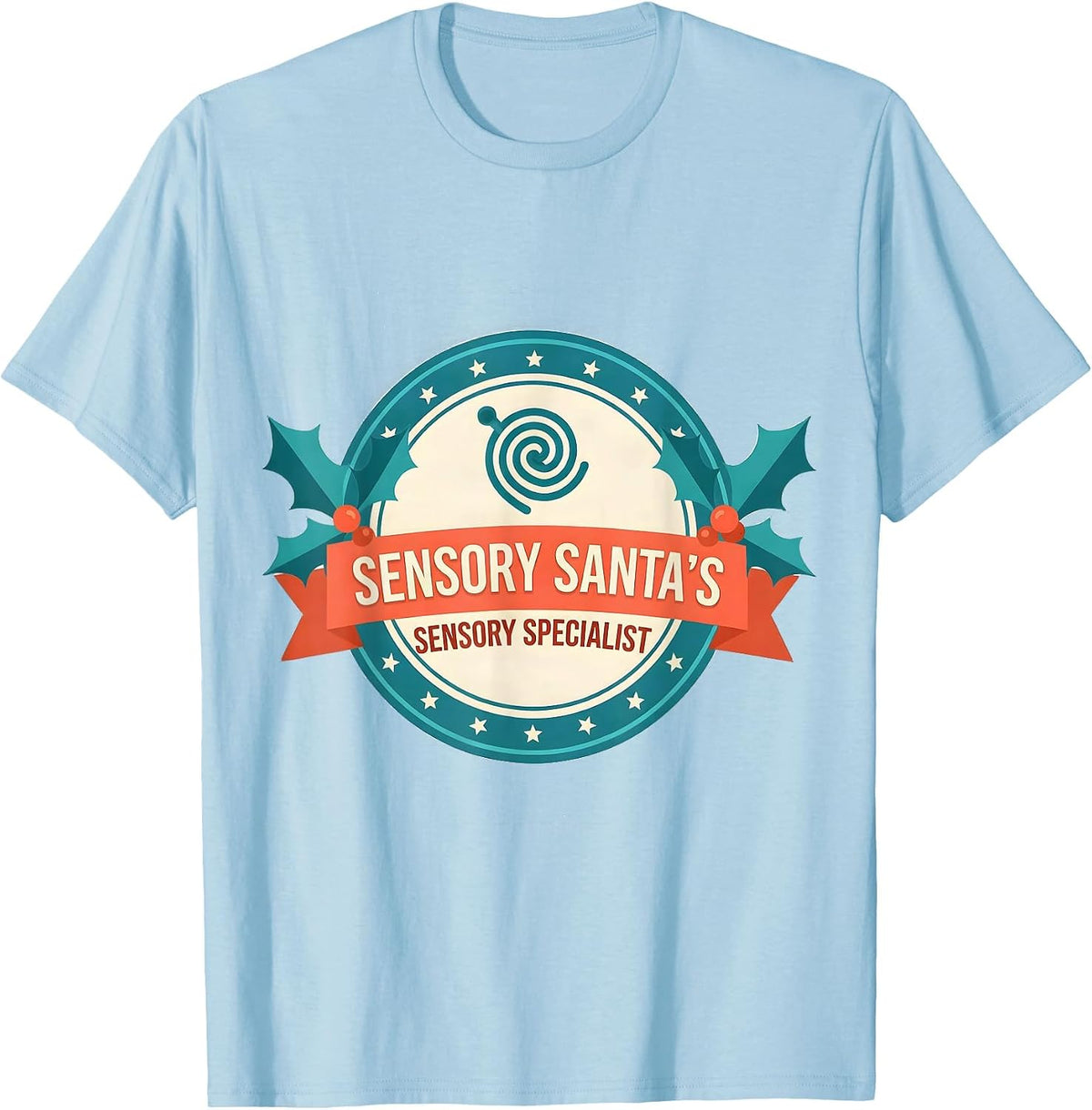 Men's Sensory Santa's Sensory Specialist Occupational Therapist T-Shirt - Baby Blue
