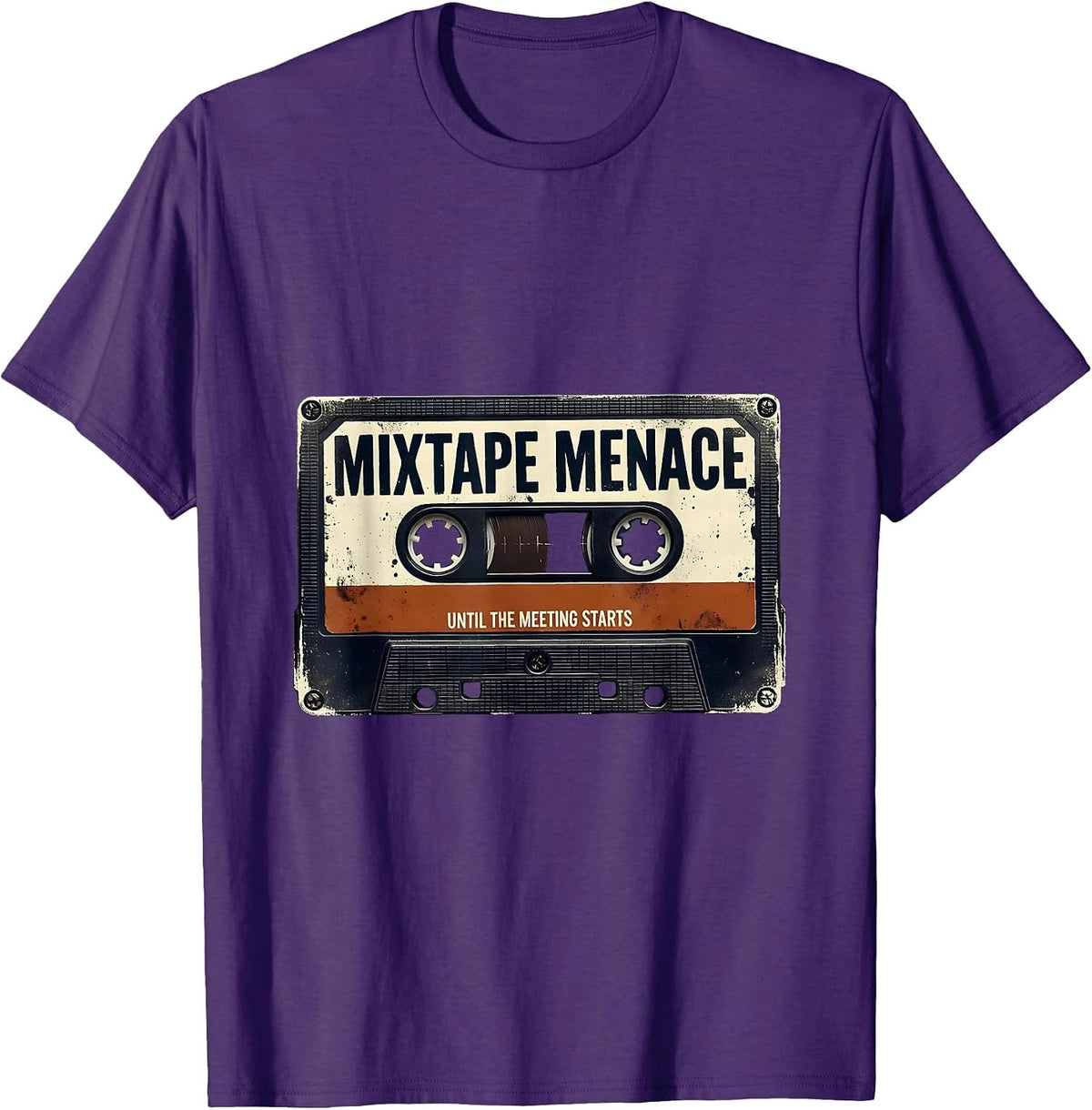 Men's Mixtape Menace Until The Meeting Starts Streetwear T-Shirt - Purple