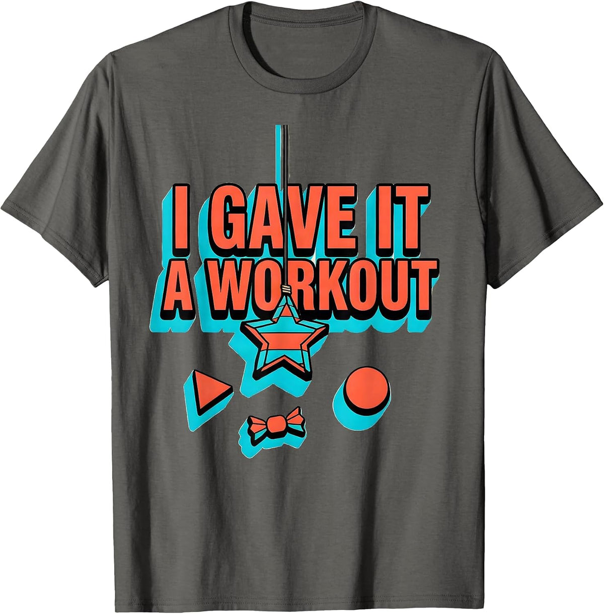 I Gave It A Workout Funny Cinco De Mayo Piñata Party Costume T-Shirt - Asphalt Grey
