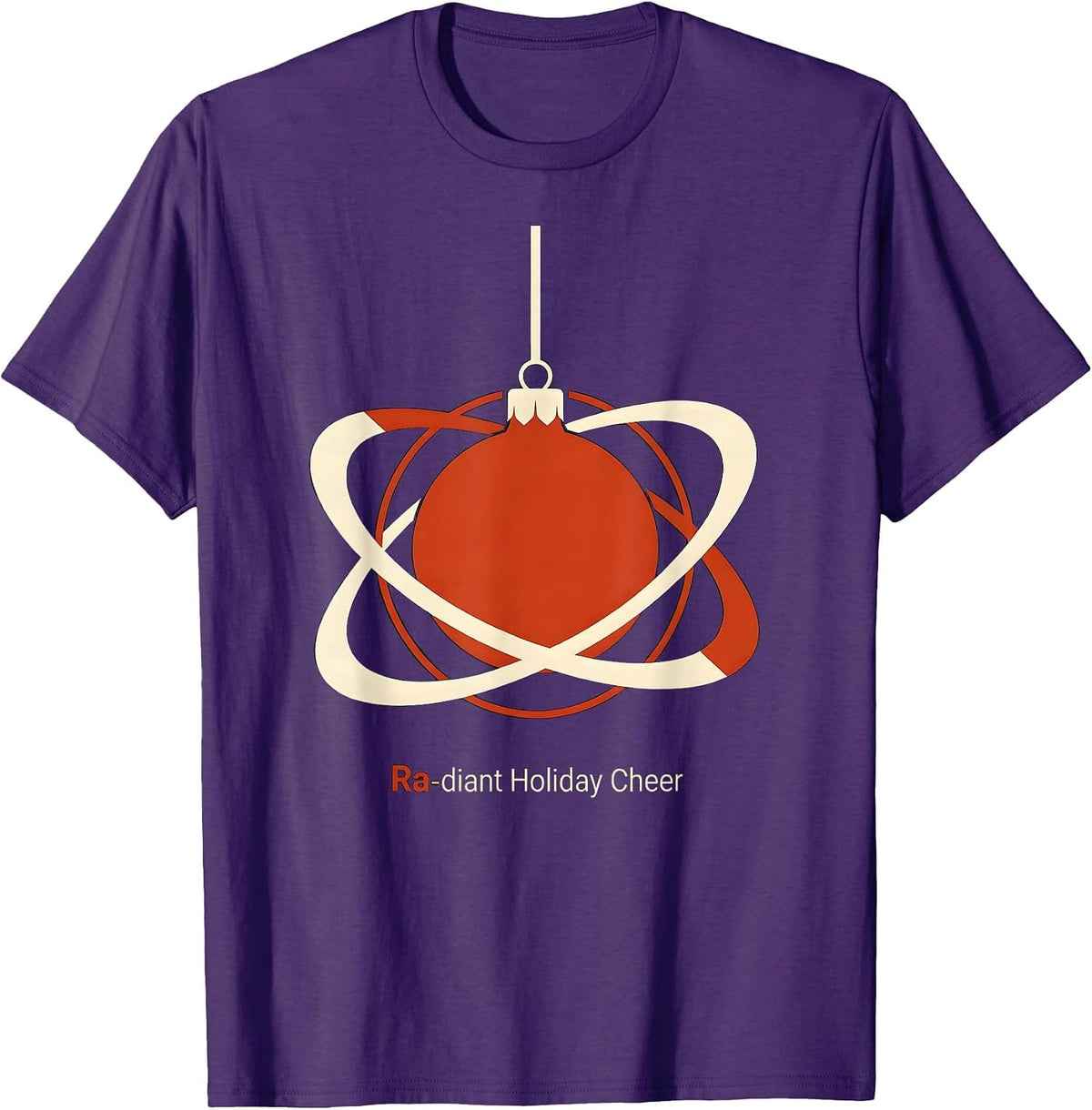Ra-diant Holiday Cheer Funny Chemistry Nerd Humor Science T-Shirt - Purple