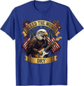 Bleed the Music Dry Death Metal Design T-Shirt - Royal Blue