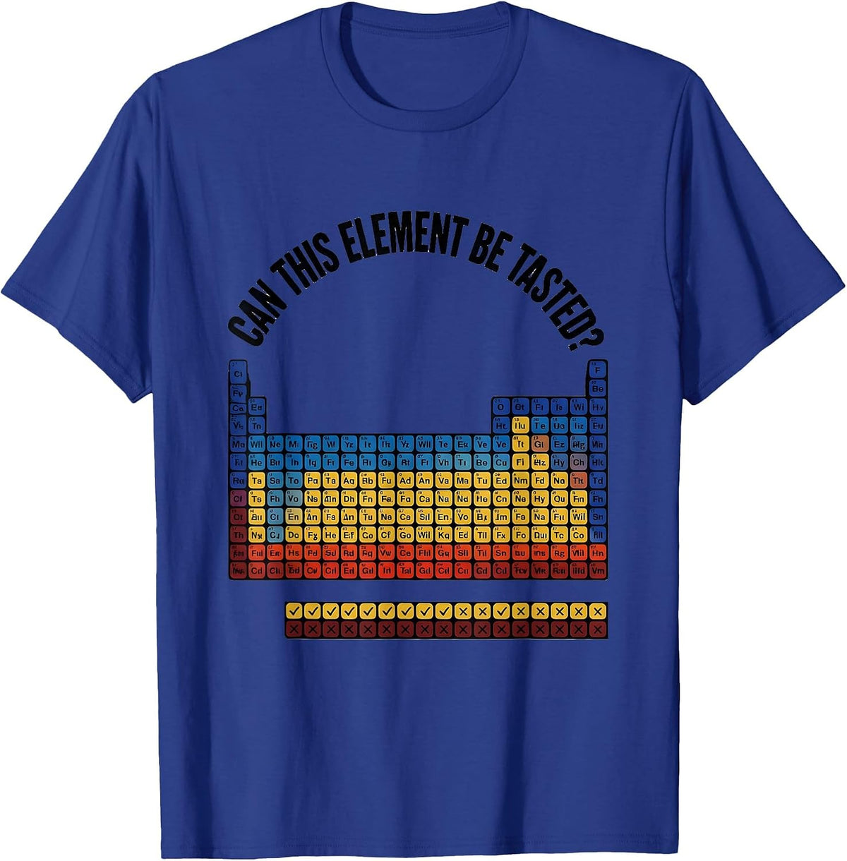 Men's Can This Element Be Tasted Funny Periodic Table Chemistry T-Shirt - Royal Blue