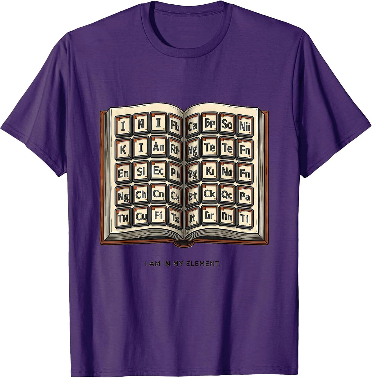 Men's I Am In My Element Funny Periodic Table Chemistry Science T-Shirt - Purple