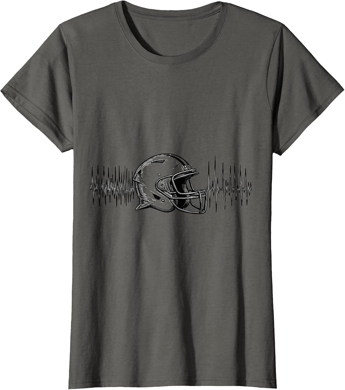 Women's Firefighter Spouse Tick Marks Line Art Tribute T-Shirt - Asphalt Grey