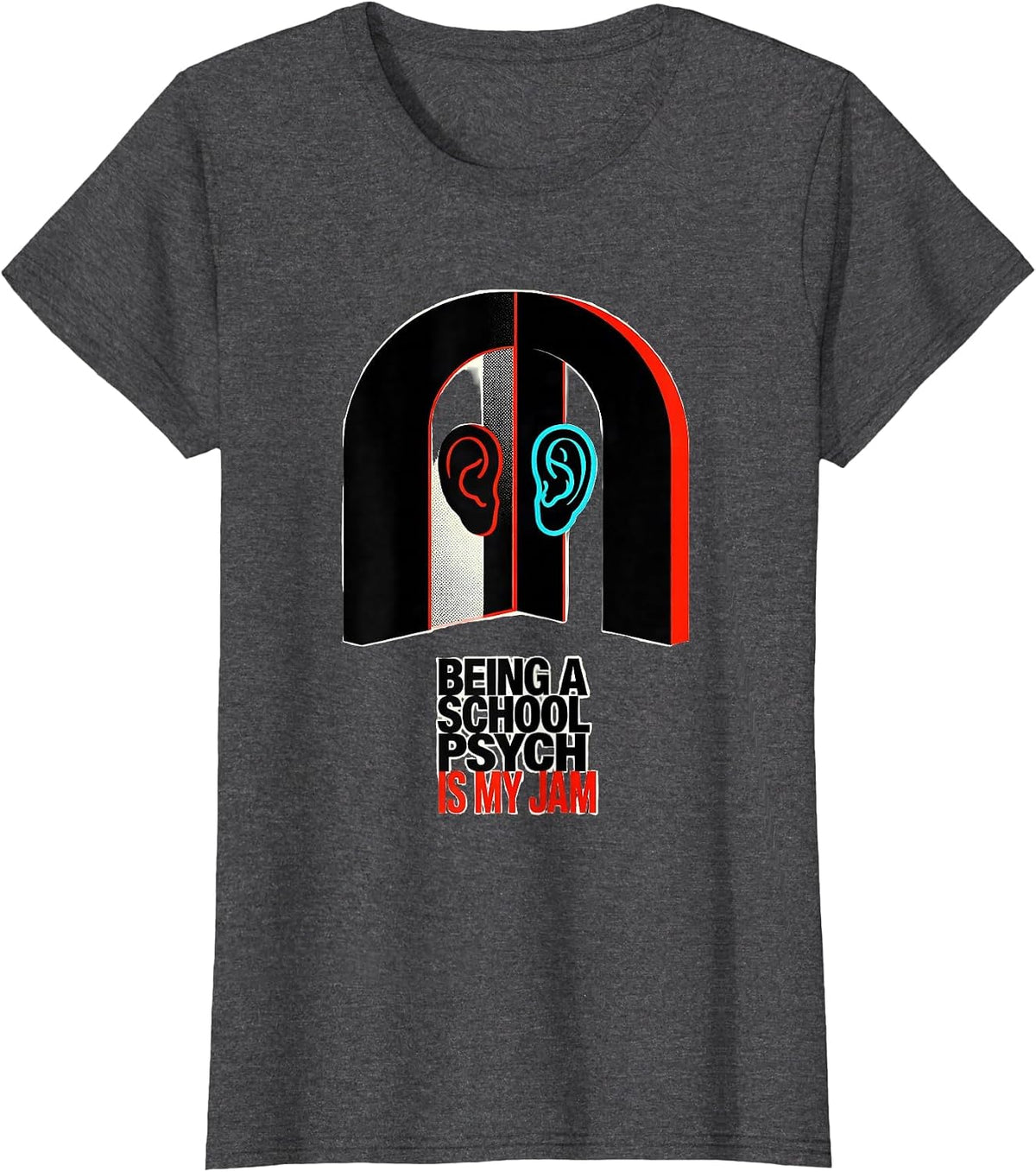 Women's Being A School Psych Is My Jam Funny School Counselor New T-Shirt - Dark Heather Grey
