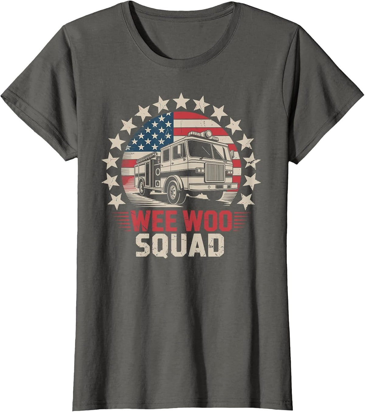 Wee Woo Squad Firefighter T-Shirt - Asphalt Grey