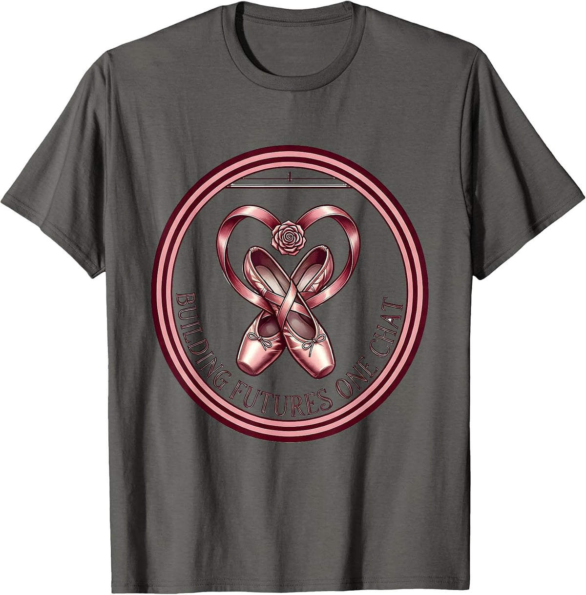 Men's Building Futures One Chat School Counselor Design T-Shirt - Asphalt Grey