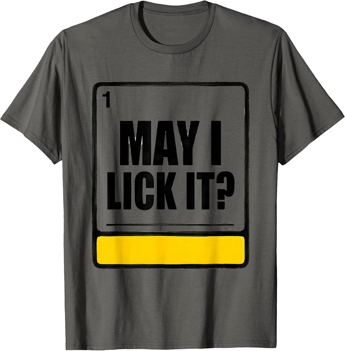Men's May I Lick It Funny Periodic Table Science Teacher Student T-Shirt - Asphalt Grey