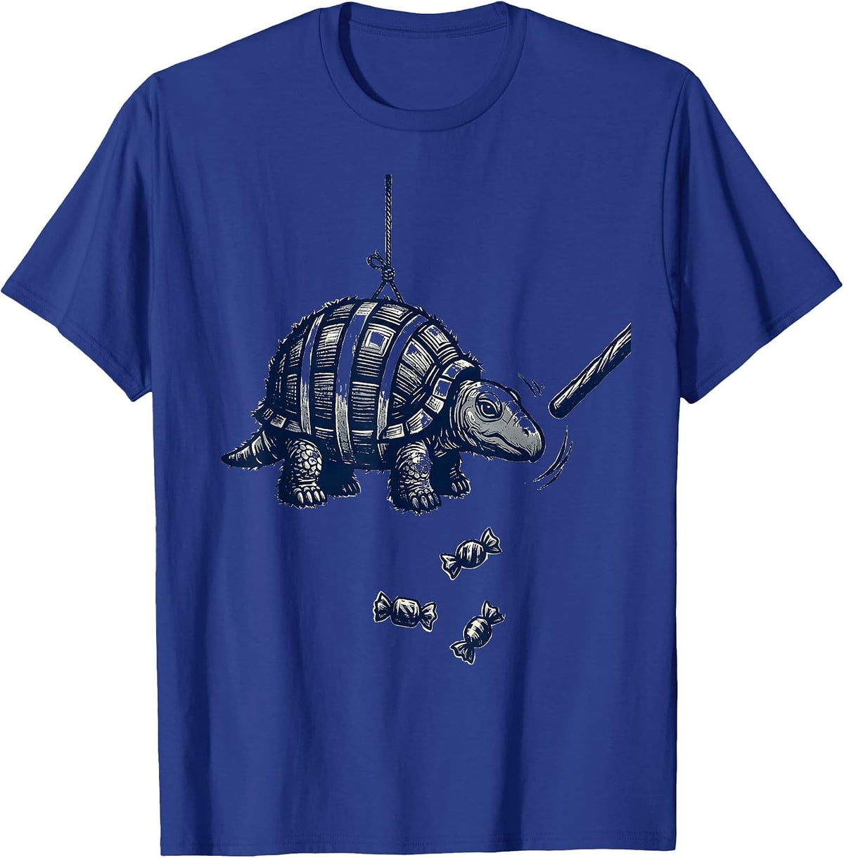 Men's Armadillo Piñata Rubber Stamp Cinco De Mayo Party Costume T-Shirt - Royal Blue