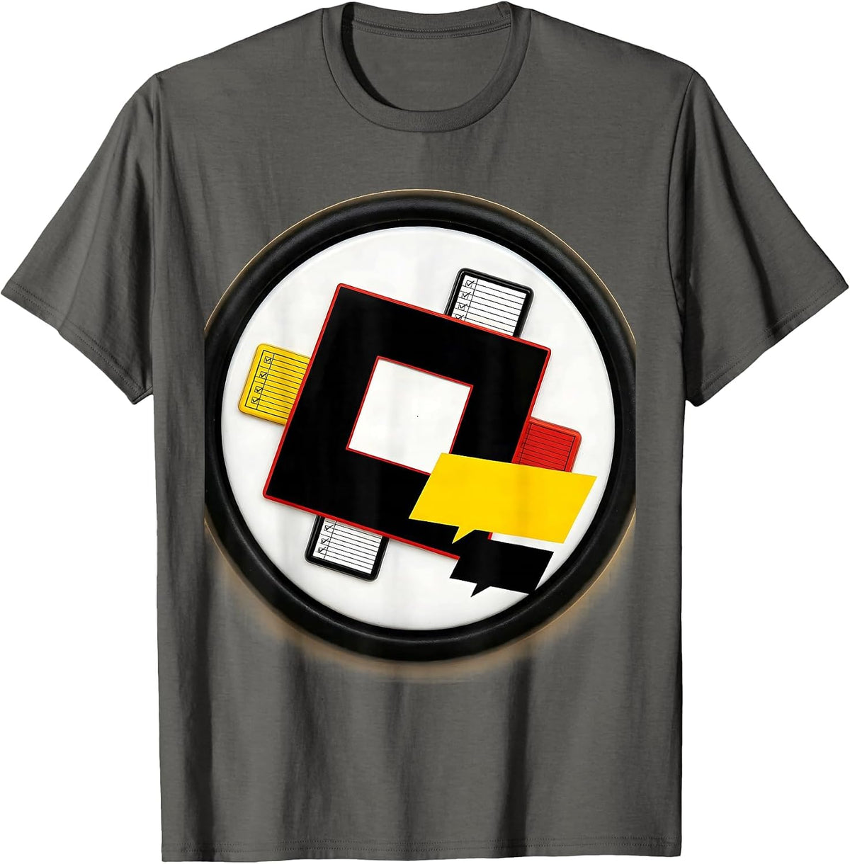 Men's Sealed Circular Chemistry Humor Science Enthusiast T-Shirt - Asphalt Grey