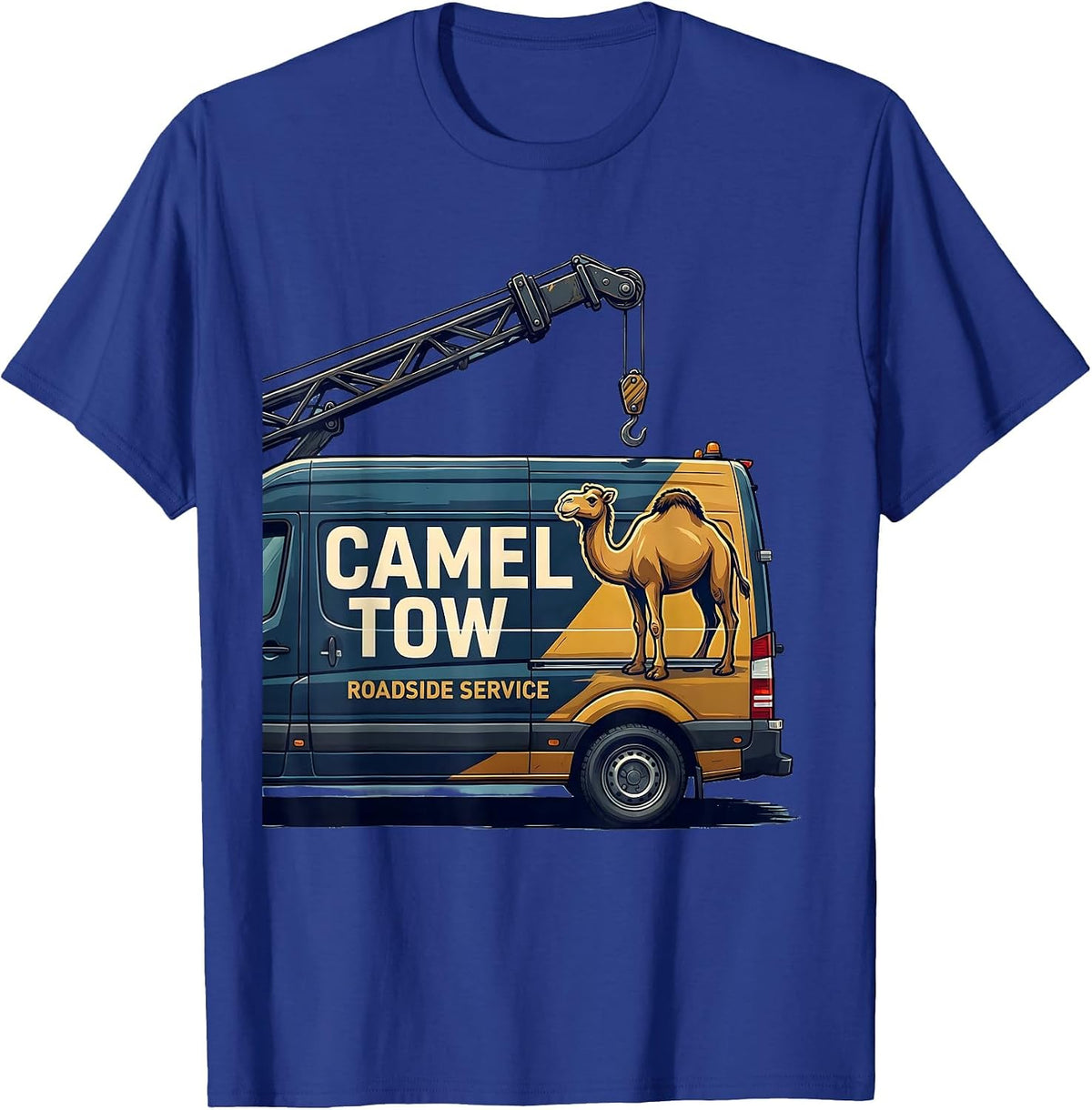 Camel Tow Roadside Service Funny Tow Truck Adult Humor T-Shirt - Royal Blue