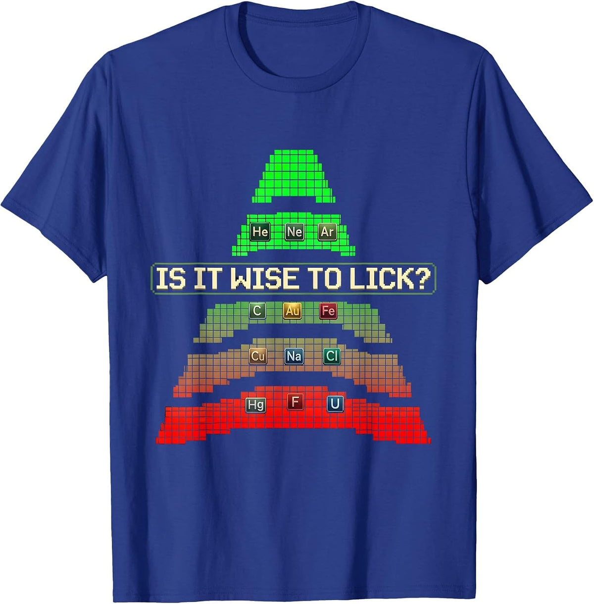 Is It Wise To Lick Funny Periodic Table Science Teacher T-Shirt - Royal Blue