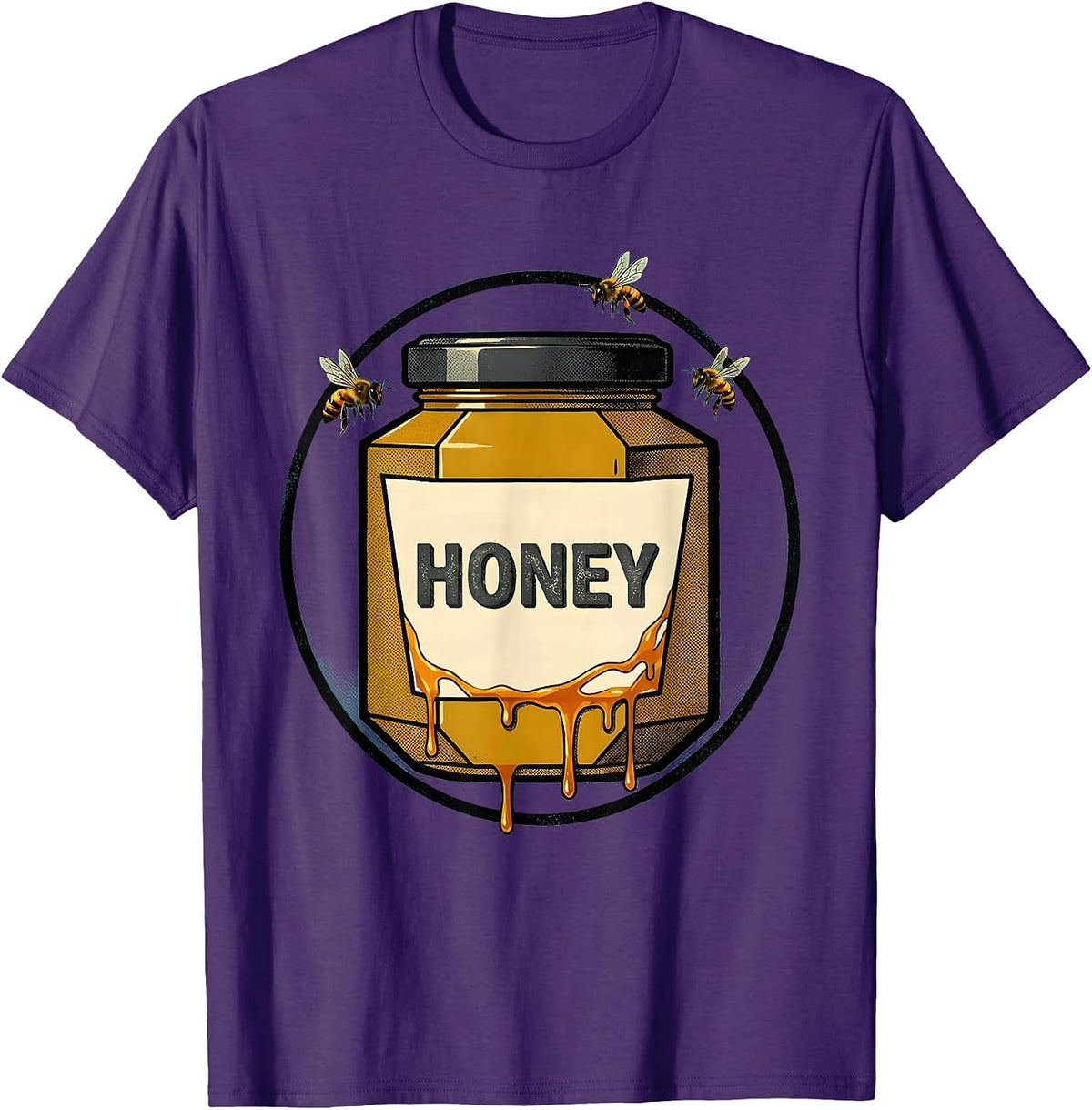 Honey Midcentury Modern Halloween Honey Pot Bee Costume T-Shirt - Purple