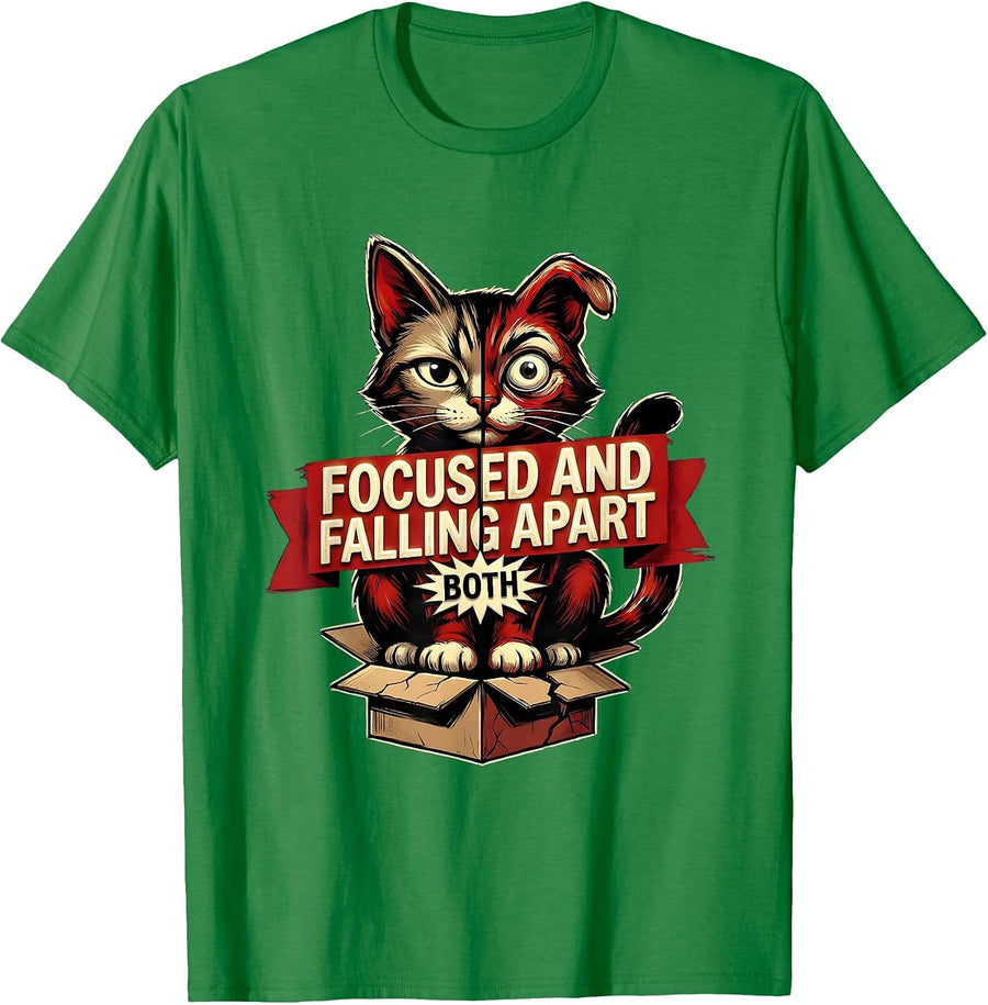 Men's Focused And Falling Apart Both Quantum Physics Teacher T-Shirt - Kelly Green