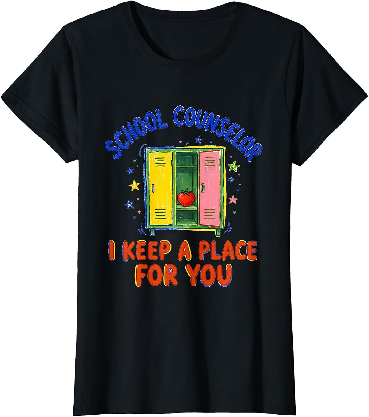 School Counselor — I Keep A Place For You Funny T-Shirt - Black
