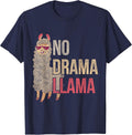 No Drama Llama T-Shirt - Navy Blue