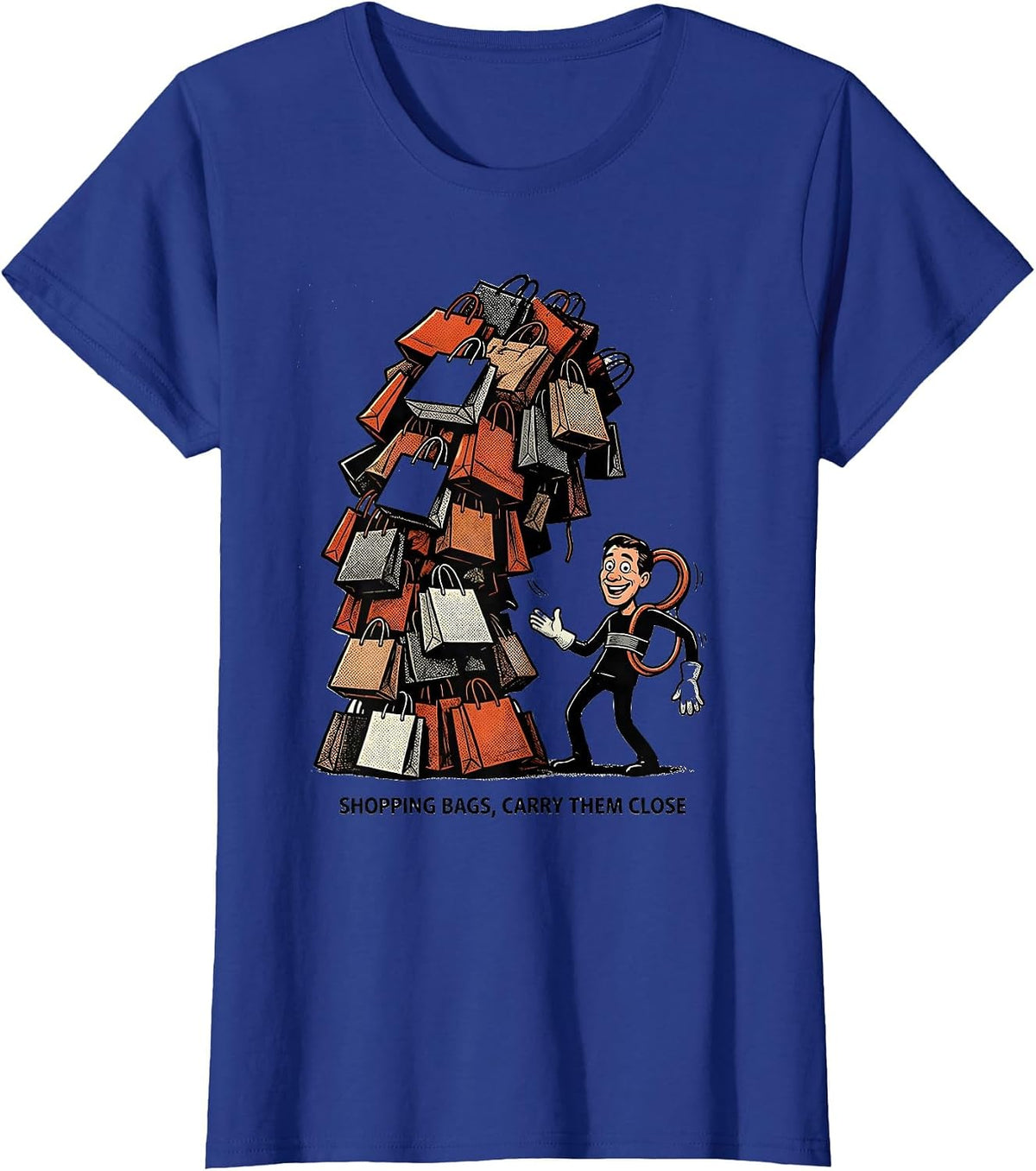 Women's Shopping Bags, Carry Them Close Funny Physical Therapist T-Shirt - Royal Blue