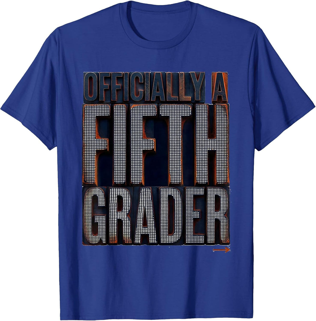 Officially A Fifth Grader Playful Back To School Teacher T-Shirt - Royal Blue